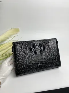 Crocodile Leather Men's Hornback Clutch Bag HCB019 image 7