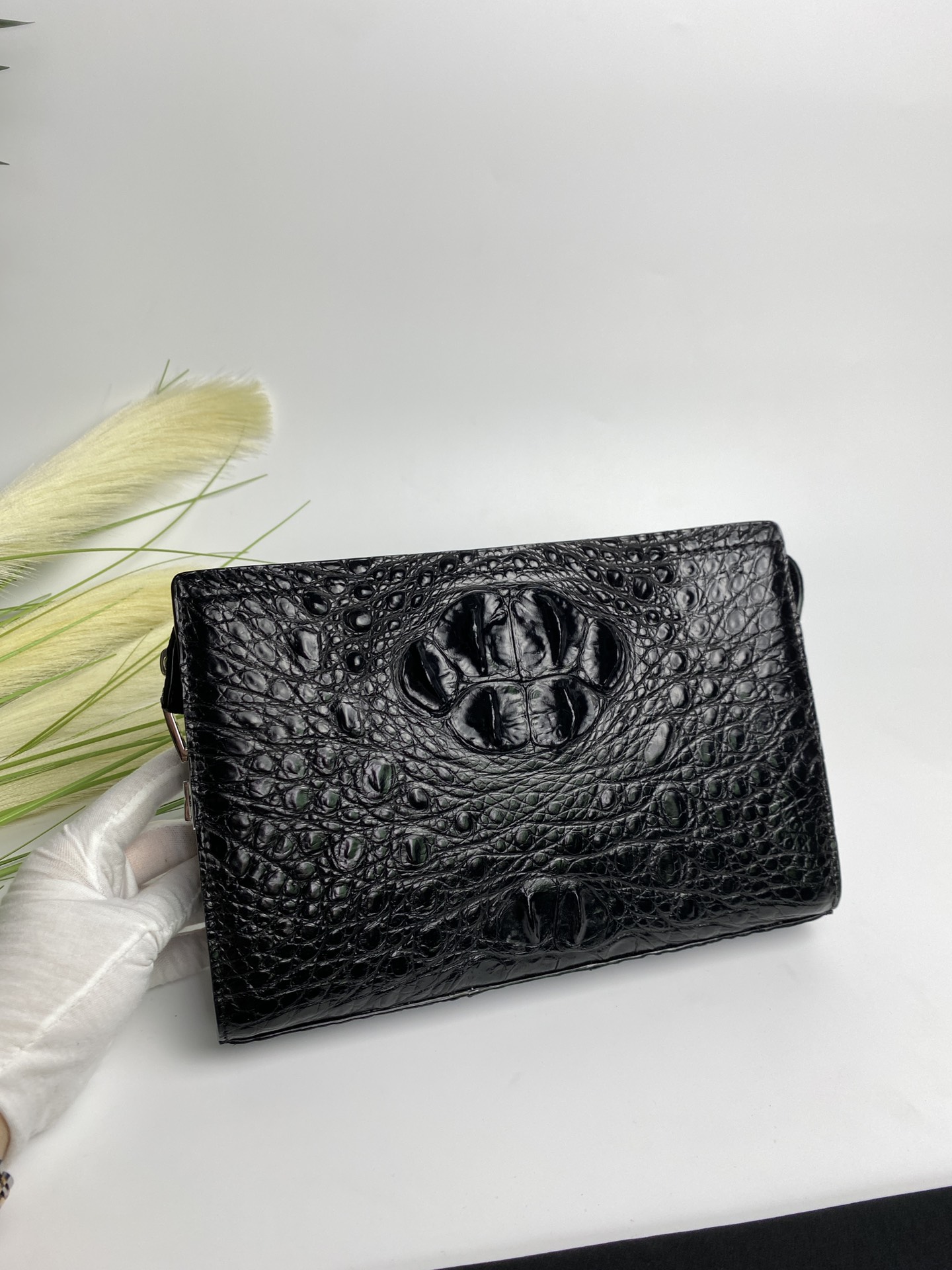 Crocodile Leather Men's Hornback Clutch Bag HCB019 image 7