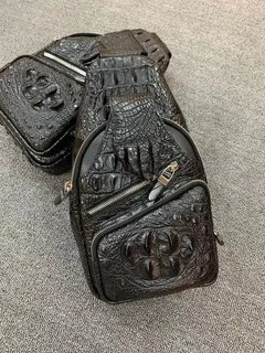Crocodile Leather Hornback Chest Bag HCB020 image 2