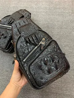 Crocodile Leather Hornback Chest Bag HCB020 image 3