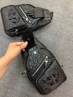 Crocodile Leather Hornback Chest Bag HCB020 image 4