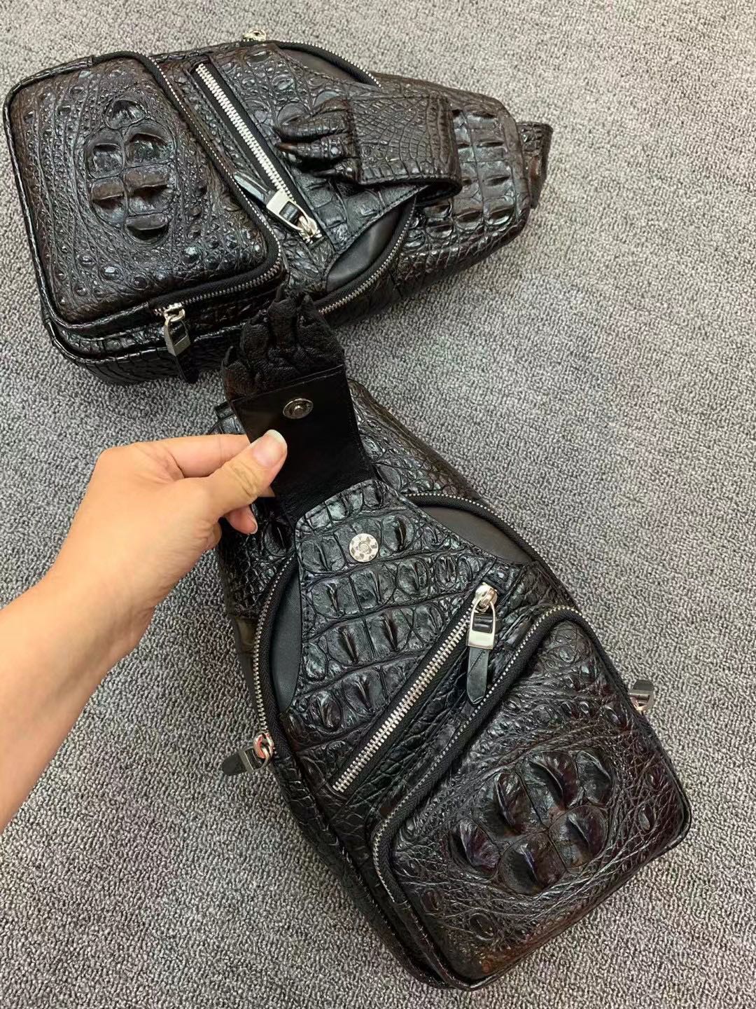 Crocodile Leather Hornback Chest Bag HCB020 image 4