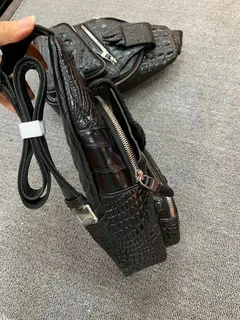 Crocodile Leather Hornback Chest Bag HCB020 image 5
