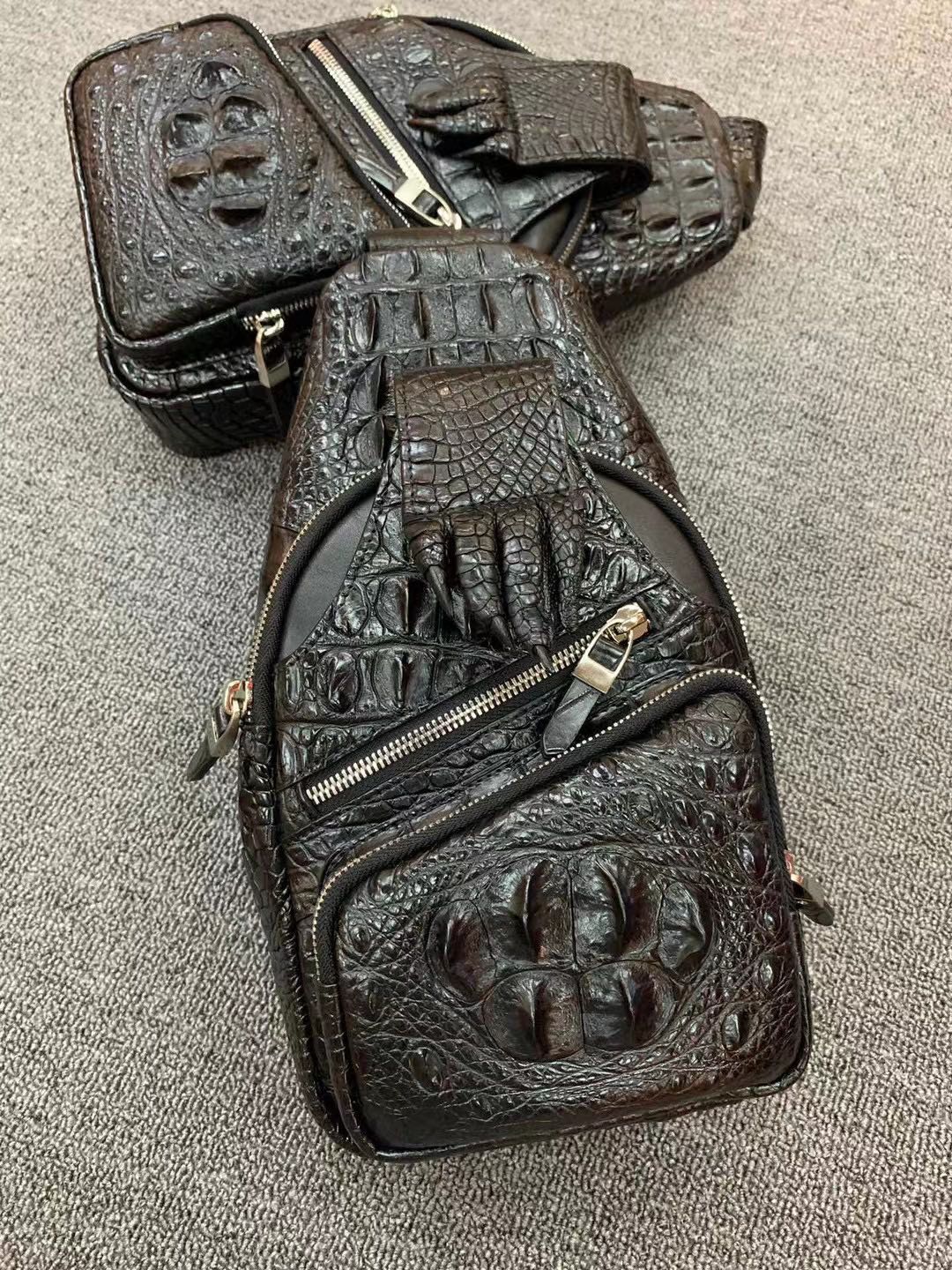 Crocodile Leather Hornback Chest Bag HCB020 image 7