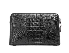 Crocodile Leather Men's Brown Clutch Bag HCB022 image 2