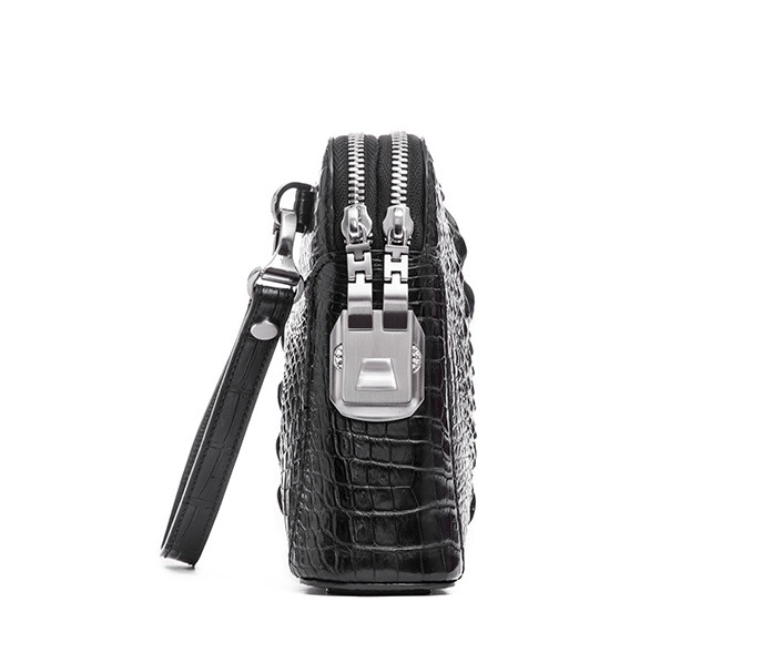 Crocodile Leather Men's Brown Clutch Bag HCB022 image 5
