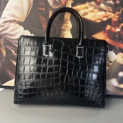 Crocodile Leather Men's Belly Cut Briefcase HCB023 image 1