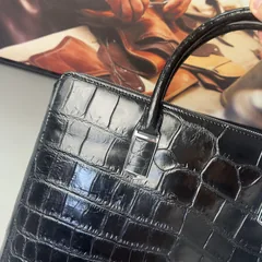 Crocodile Leather Men's Belly Cut Briefcase HCB023 image 4
