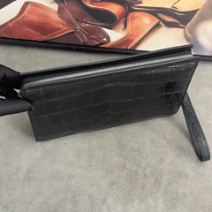 Crocodile Leather Belly Cut Clutch Bag HCB024 image 2