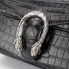 Crocodile Leather Women's Belly Cut Water-Dyed Shoulder Bag HCB026 image 2