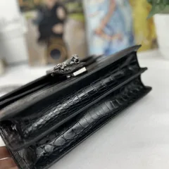 Crocodile Leather Women's Belly Cut Water-Dyed Shoulder Bag HCB026 image 4