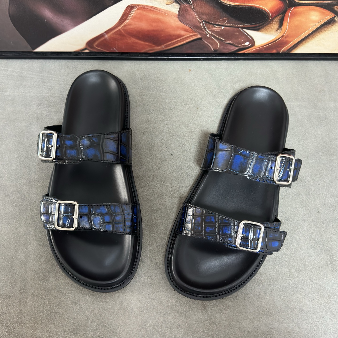 Crocodile Leather Soft Sole Mules HCS001 image 2