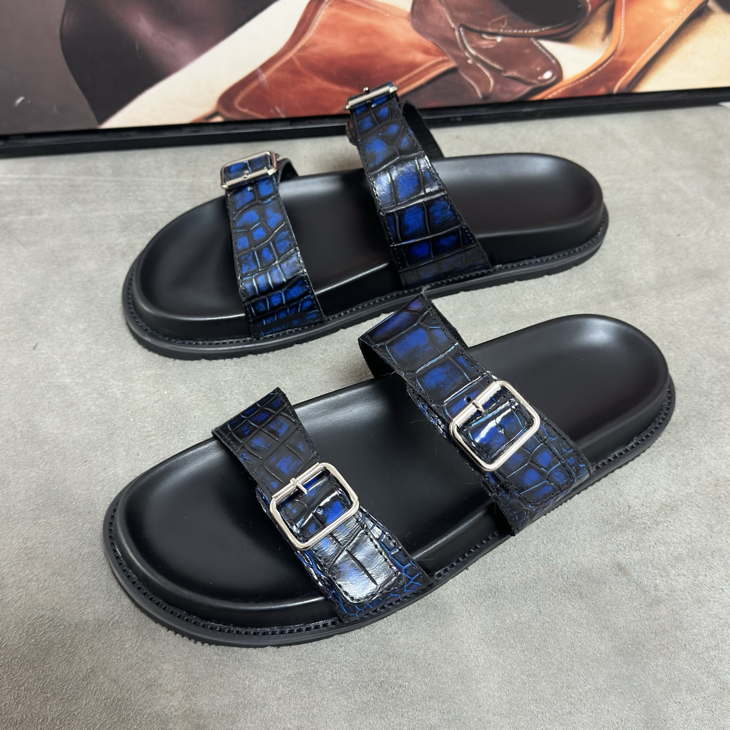 Crocodile Leather Soft Sole Mules HCS001 image 3