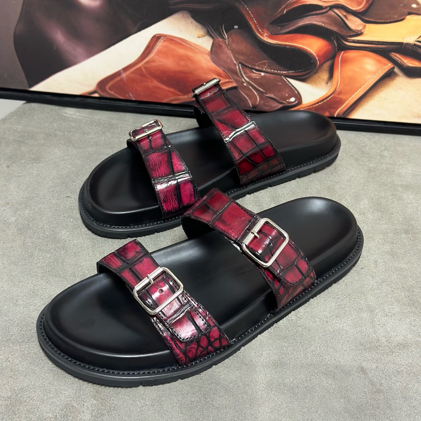 Crocodile Leather Soft Sole Mules HCS001 image 4