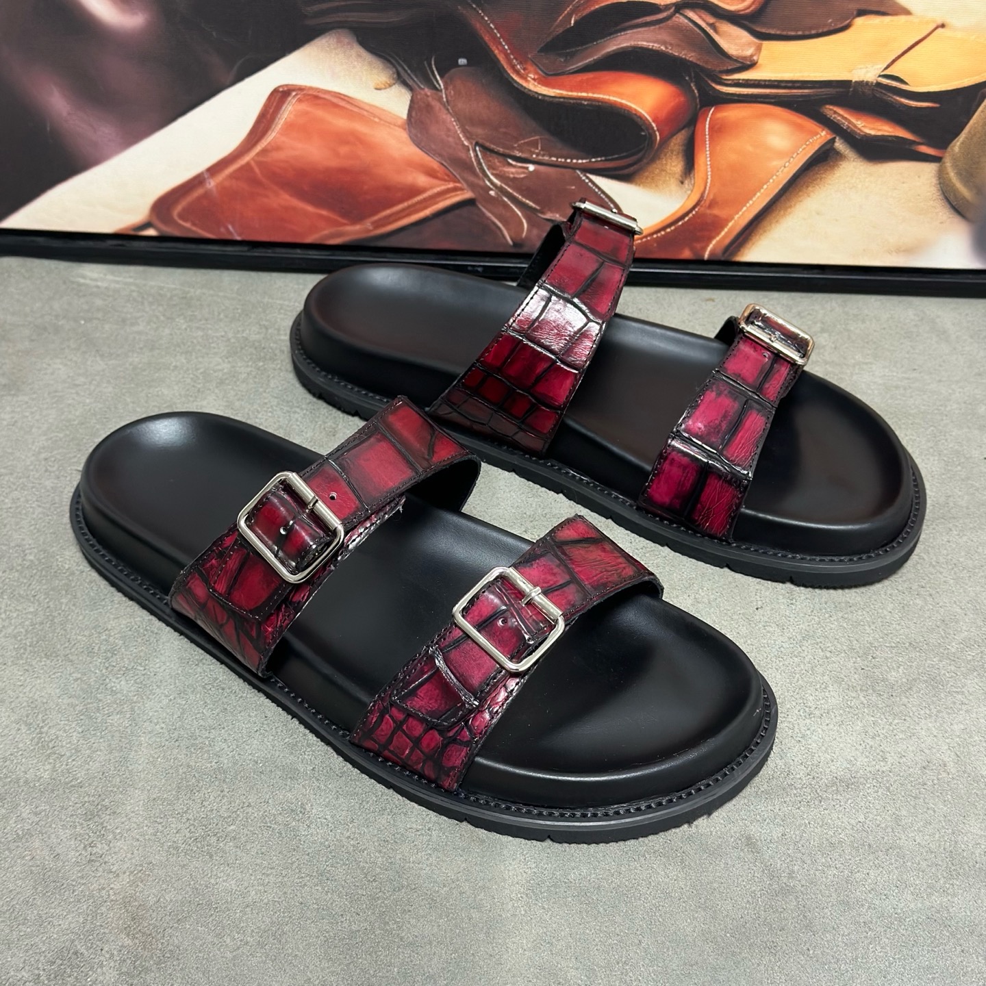 Crocodile Leather Soft Sole Mules HCS001 image 5