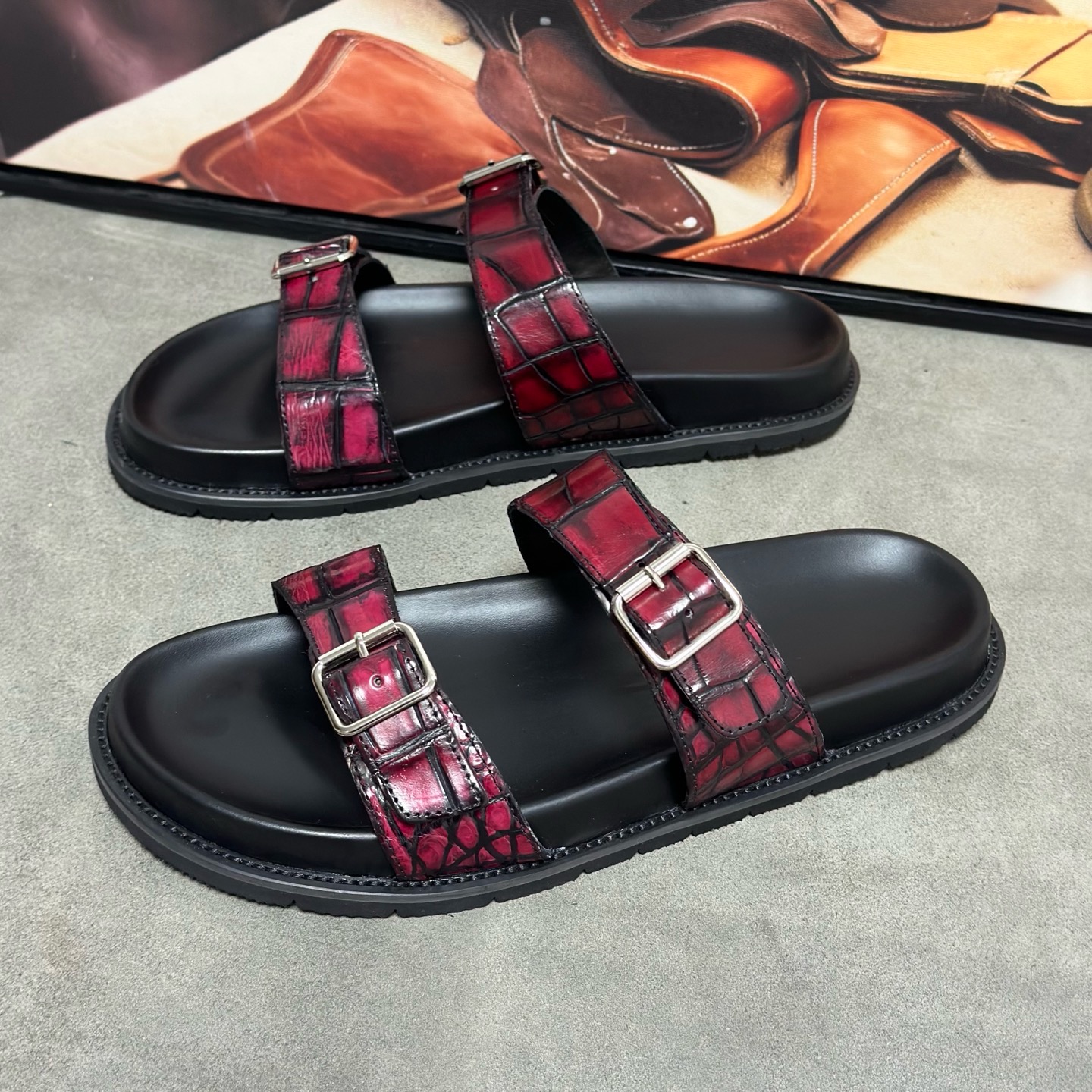 Crocodile Leather Soft Sole Mules HCS001 image 6