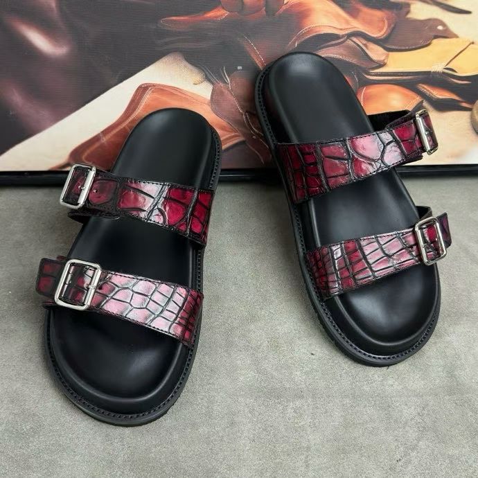 Crocodile Leather Mules HCS013 image 2
