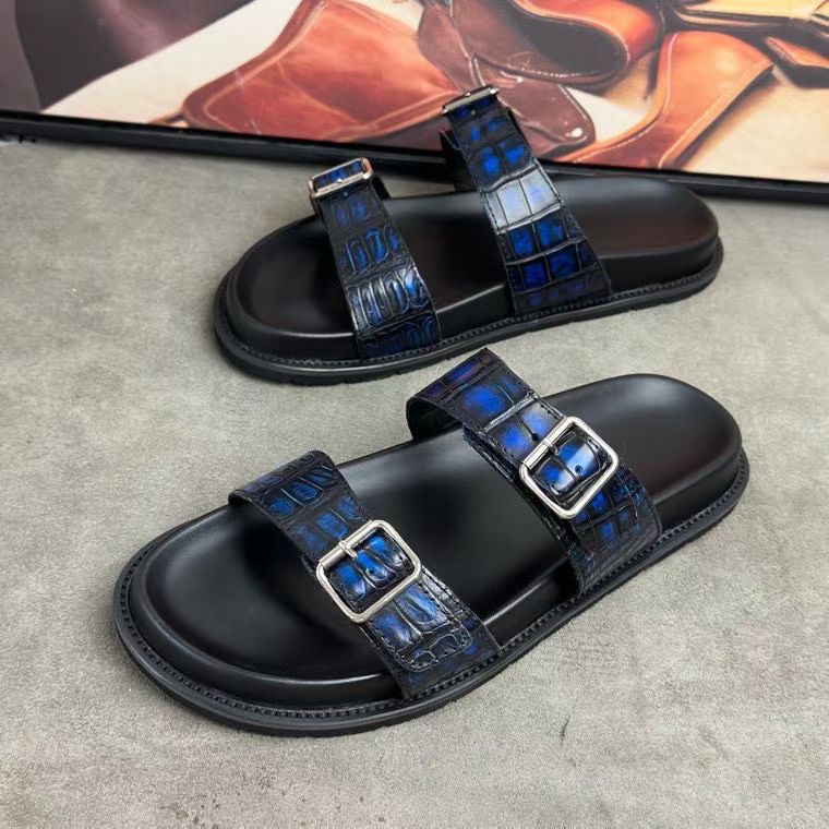Crocodile Leather Mules HCS013 image 3