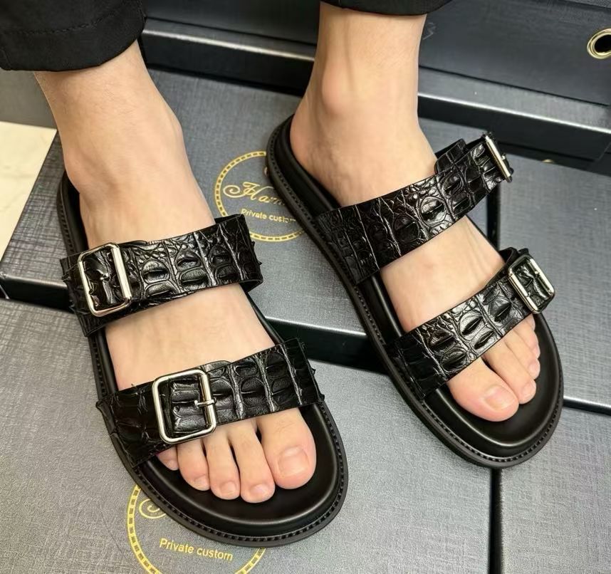 Crocodile Leather Mules HCS013 image 4
