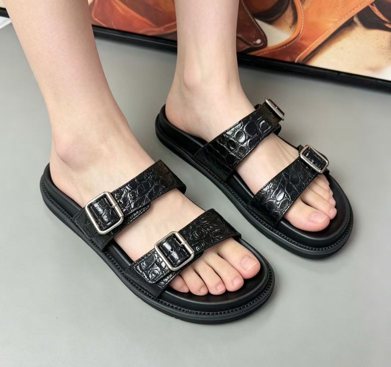 Crocodile Leather Mules HCS013 image 5