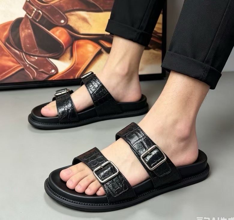 Crocodile Leather Mules HCS013 image 6