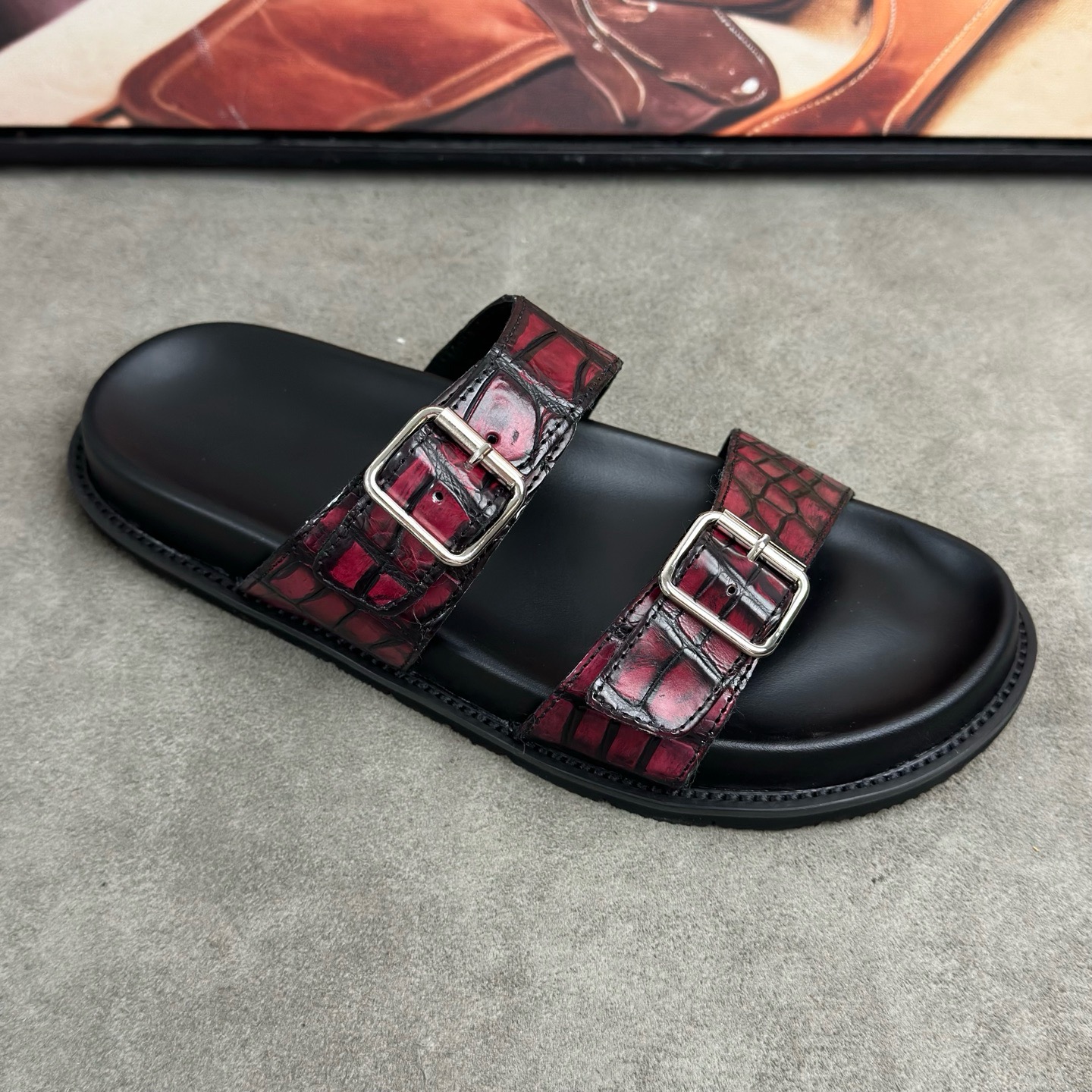 Crocodile Leather Mules HCS013 image 8