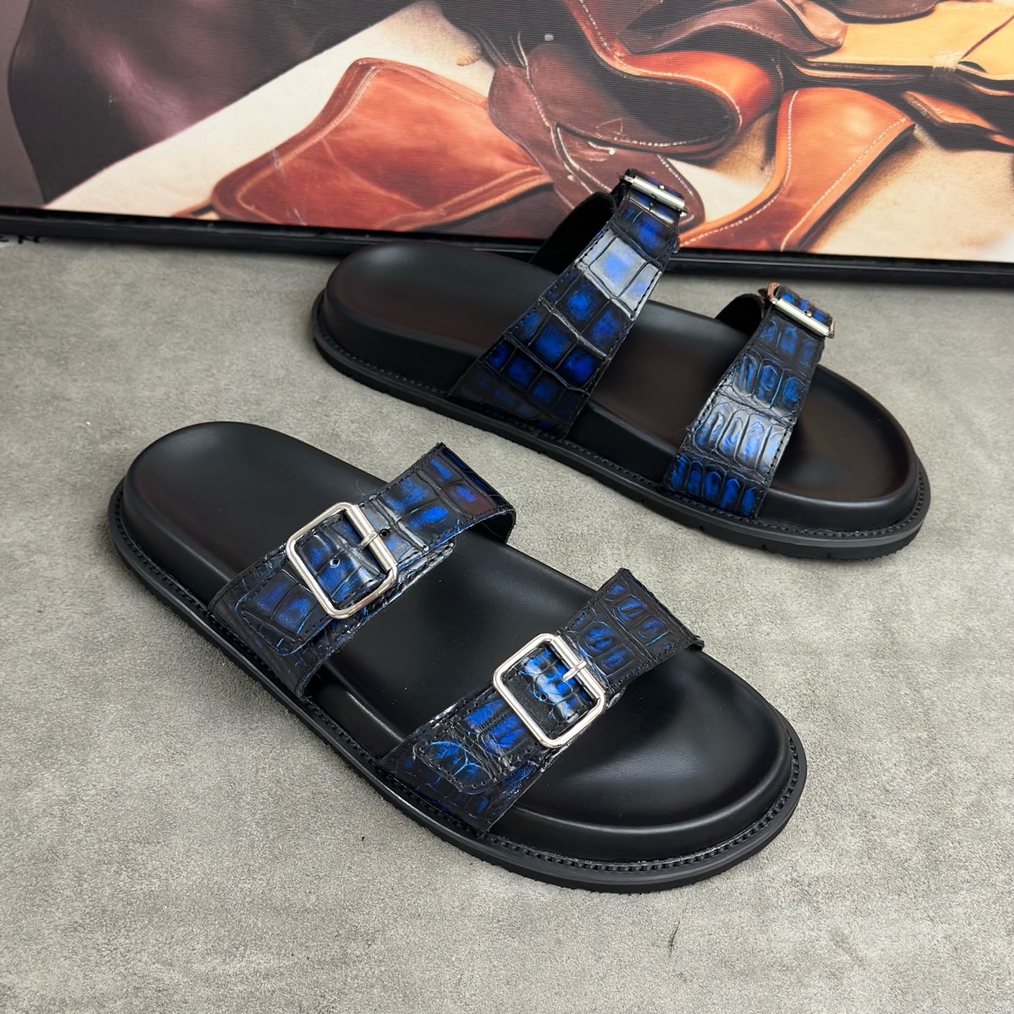 Crocodile Leather Mules HCS013 image 9