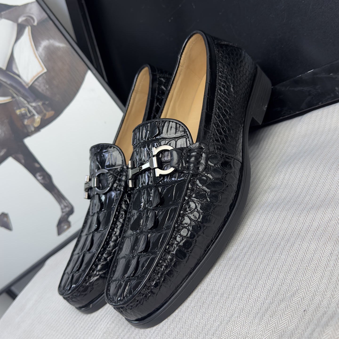 Crocodile Leather Soft Sole Rubber Sole Casual Shoes HCS014 photo 8