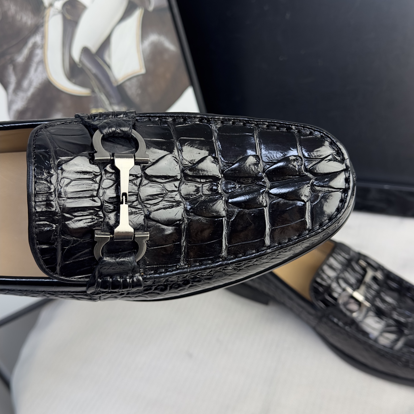 Crocodile Leather Soft Sole Rubber Sole Casual Shoes HCS014 photo 9