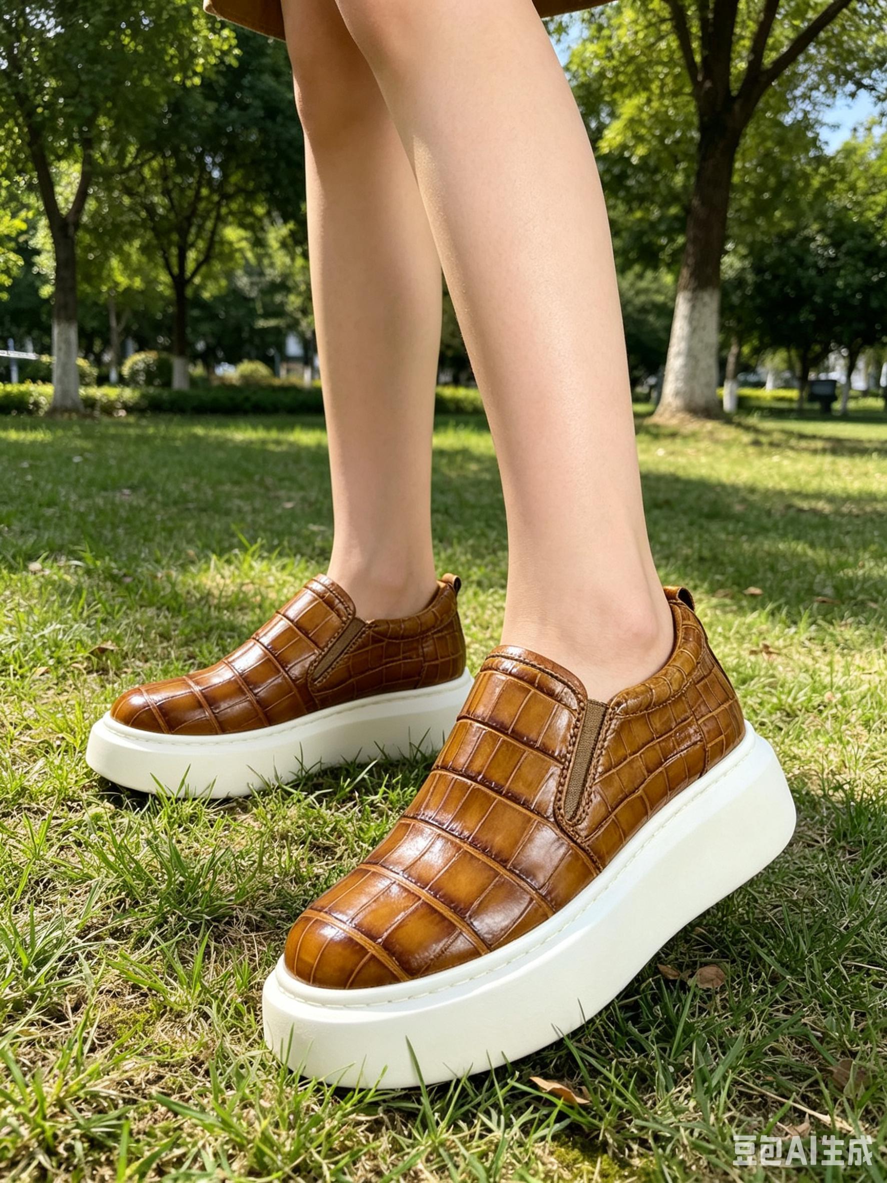 Crocodile Leather Washed Handmade Shoes F049 photo 6