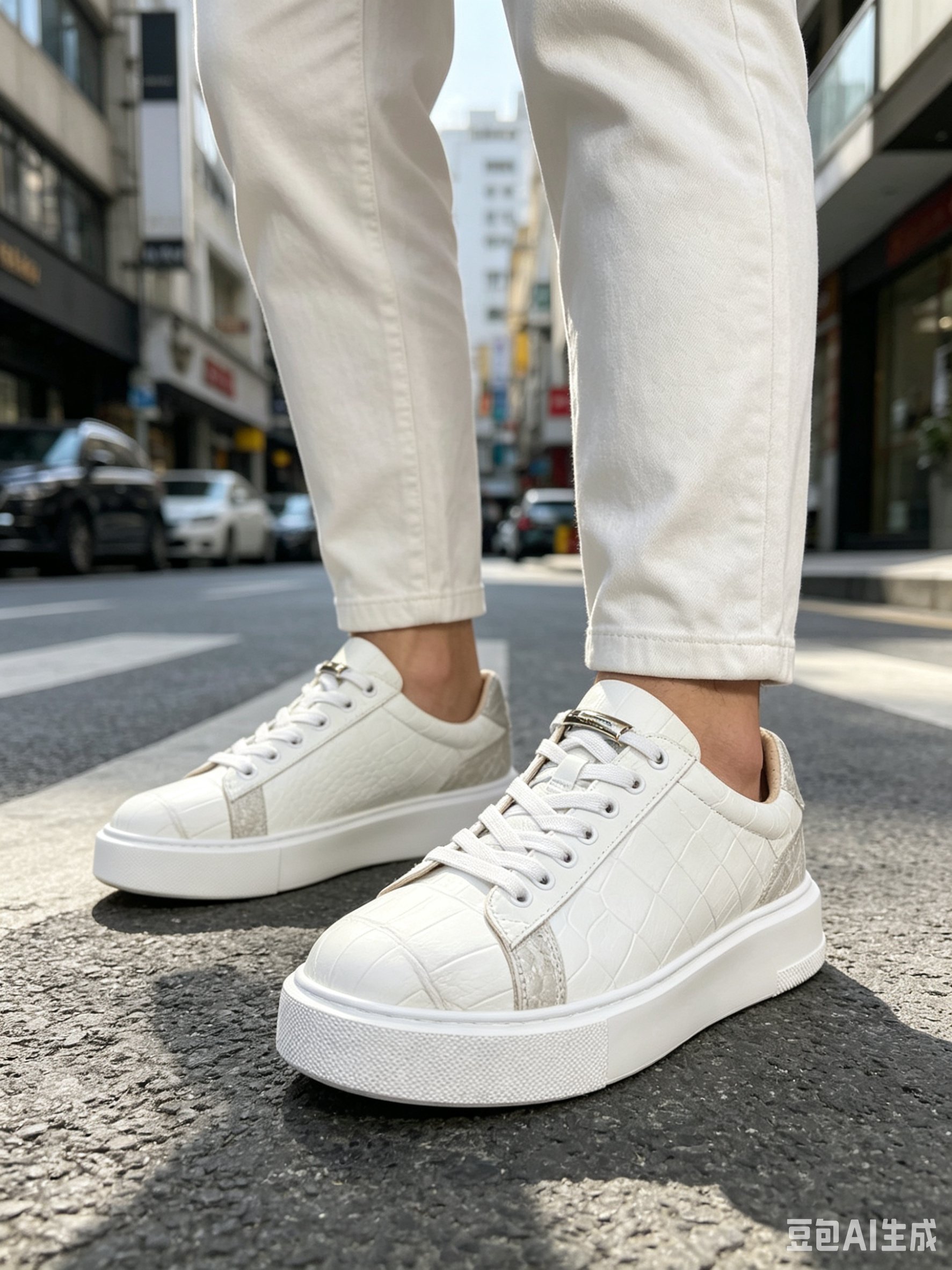 Crocodile Leather Himalayan XL Sole Low-Top Sneakers F052 photo 9