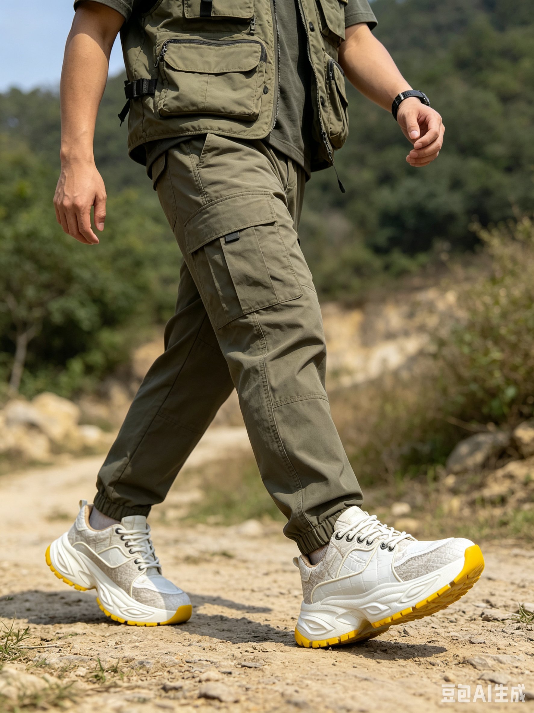 Crocodile Leather Himalayan Chunky Sneakers F053 photo 5
