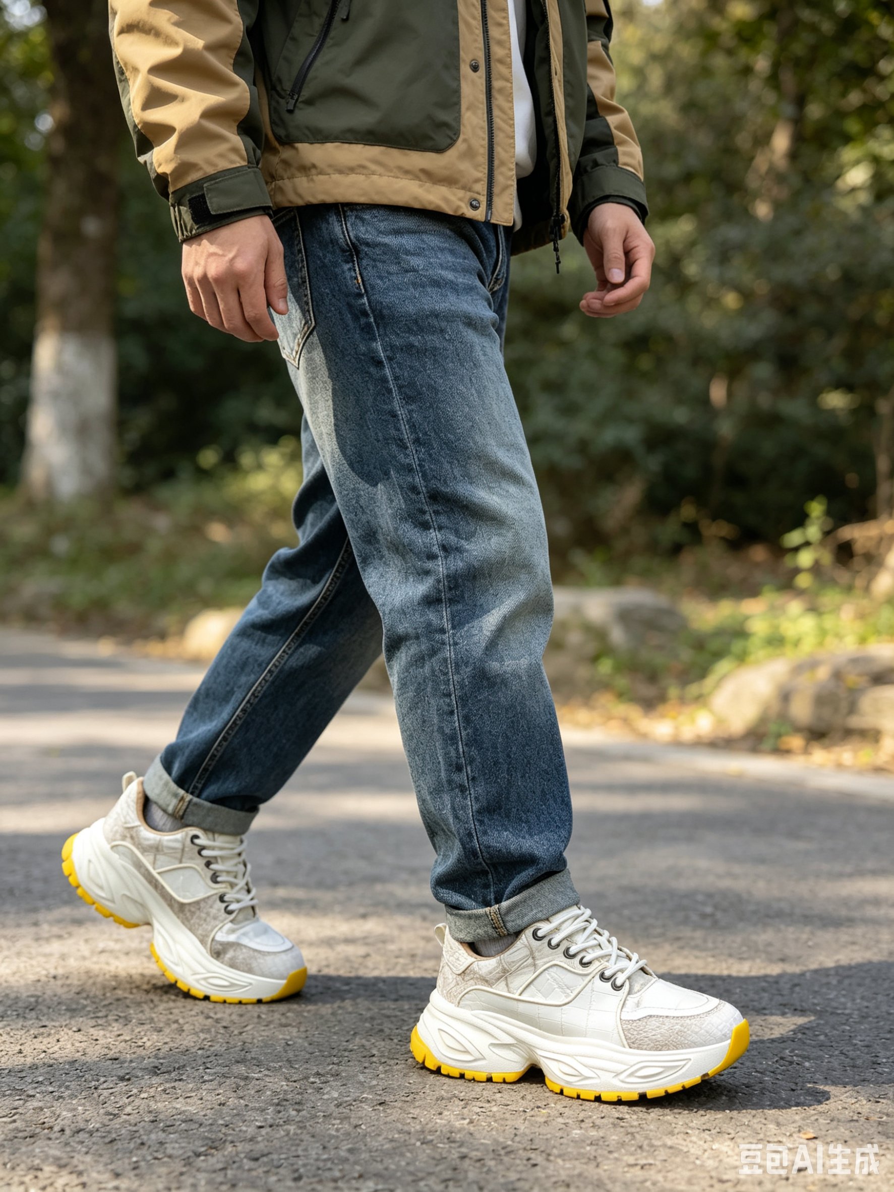 Crocodile Leather Himalayan Chunky Sneakers F053 photo 7
