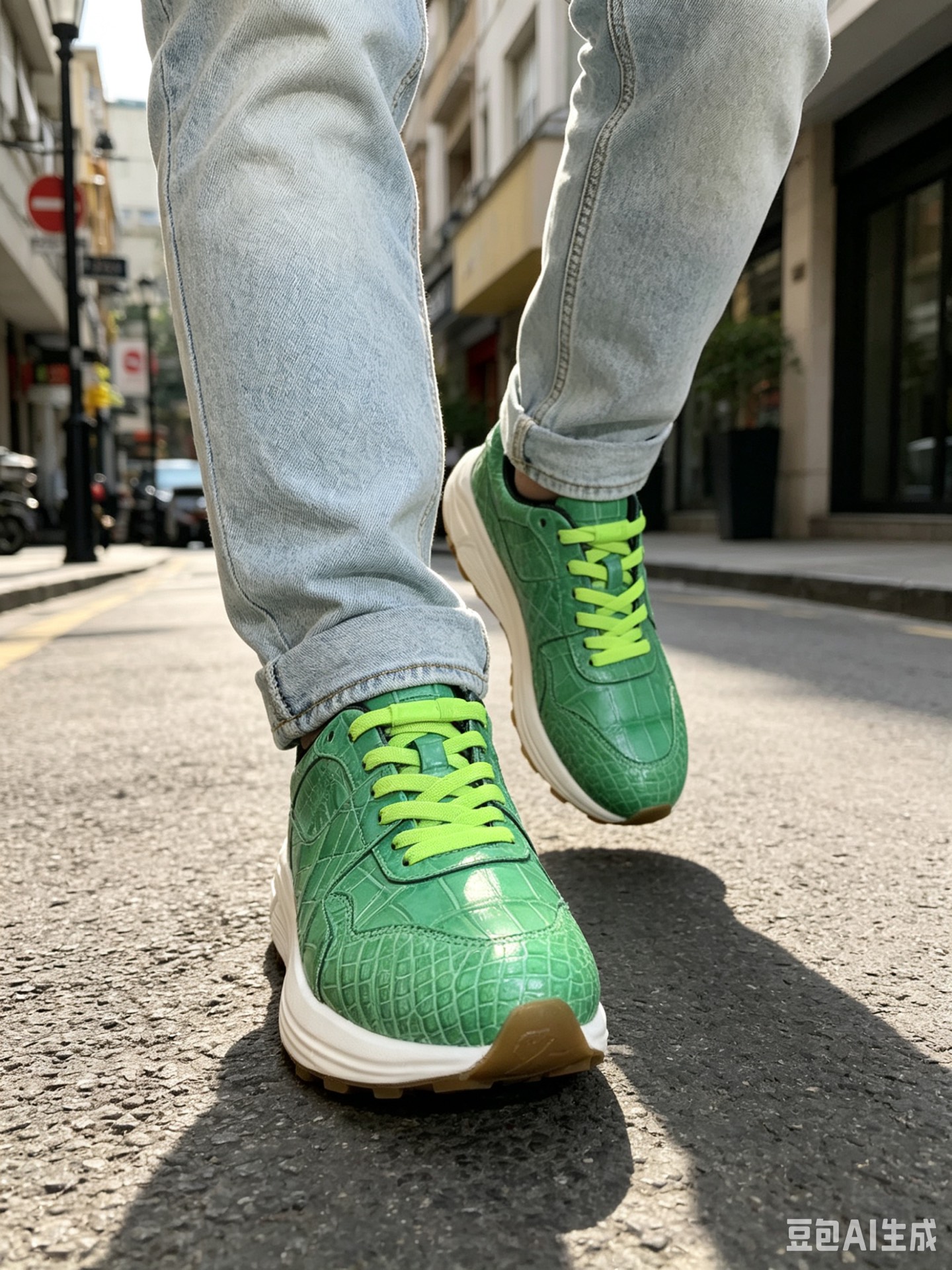 Crocodile Leather Casual Shoes F062 photo 5