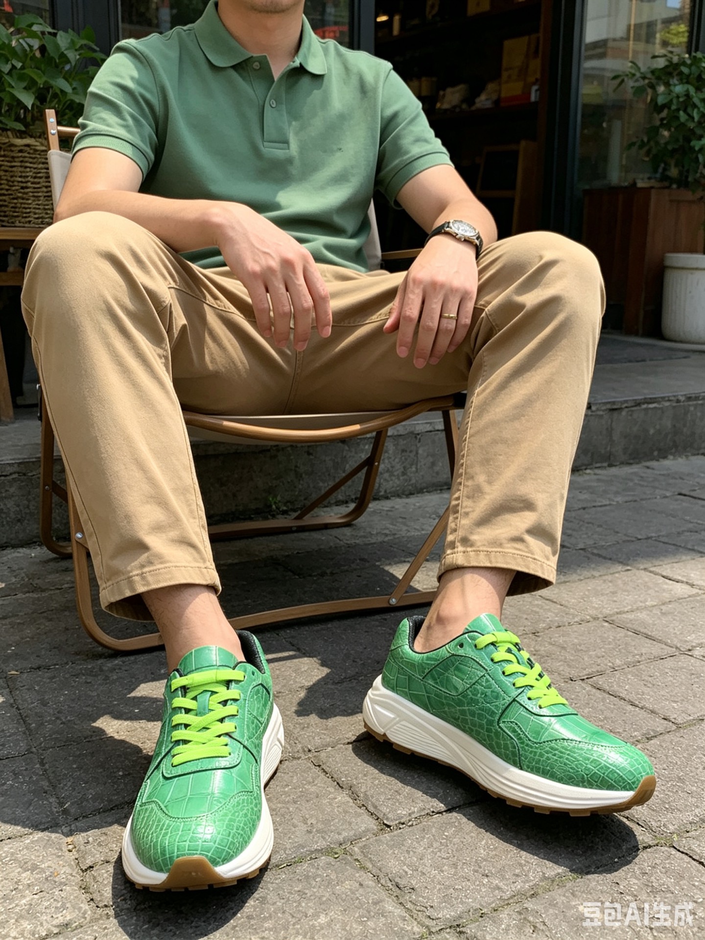Crocodile Leather Casual Shoes F062 photo 8