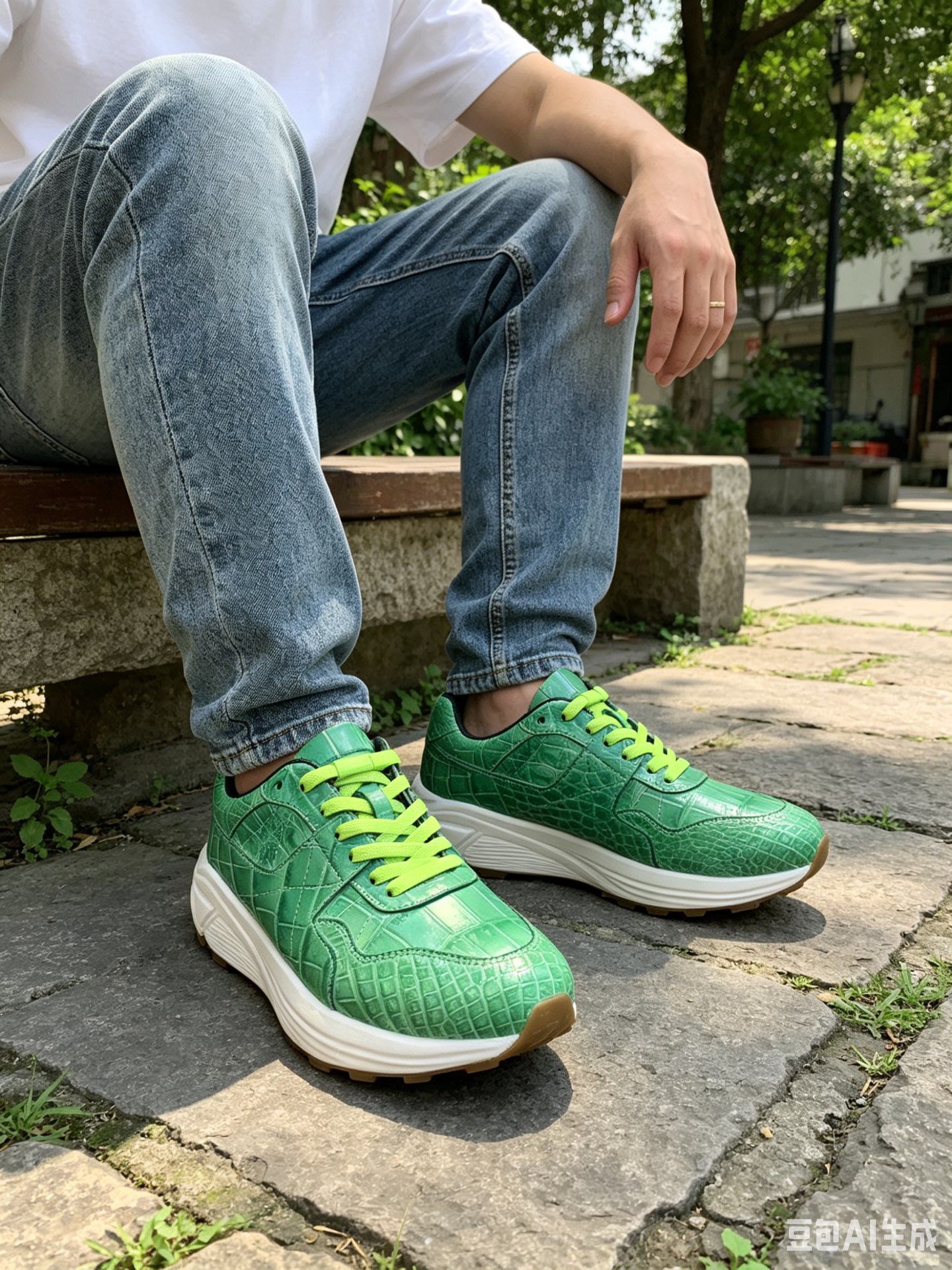 Crocodile Leather Casual Shoes F062 photo 9