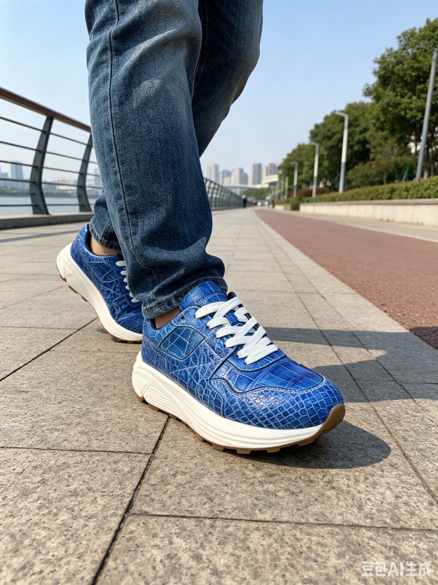 Crocodile Leather Hand-Finished Casual Shoes F065 photo 3