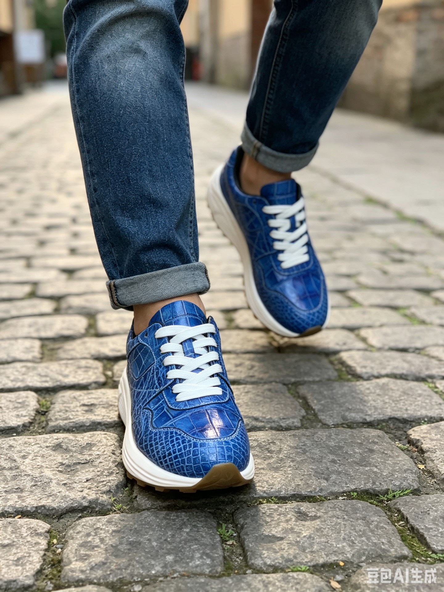 Crocodile Leather Hand-Finished Casual Shoes F065 photo 5