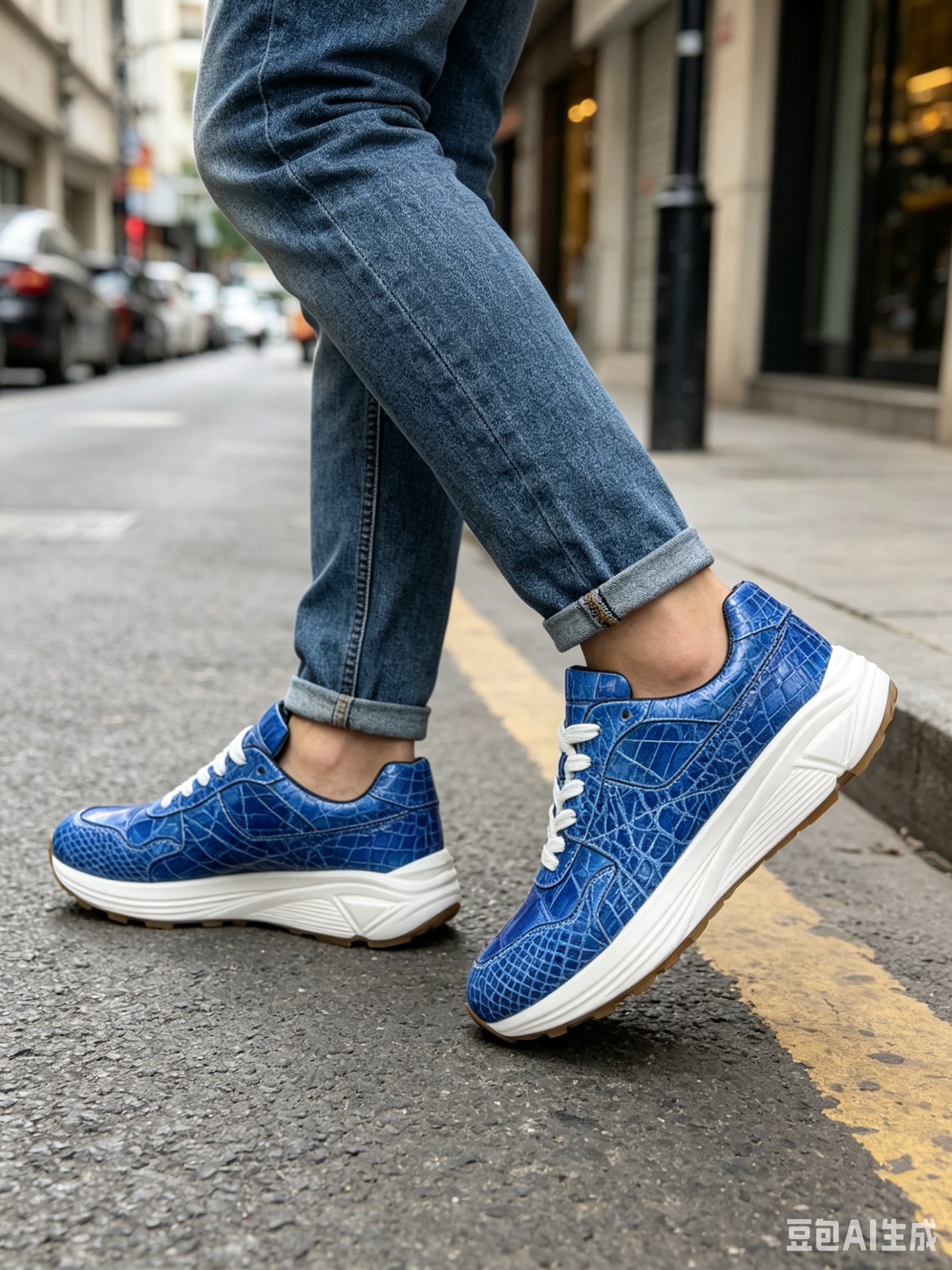 Crocodile Leather Hand-Finished Casual Shoes F065 photo 7