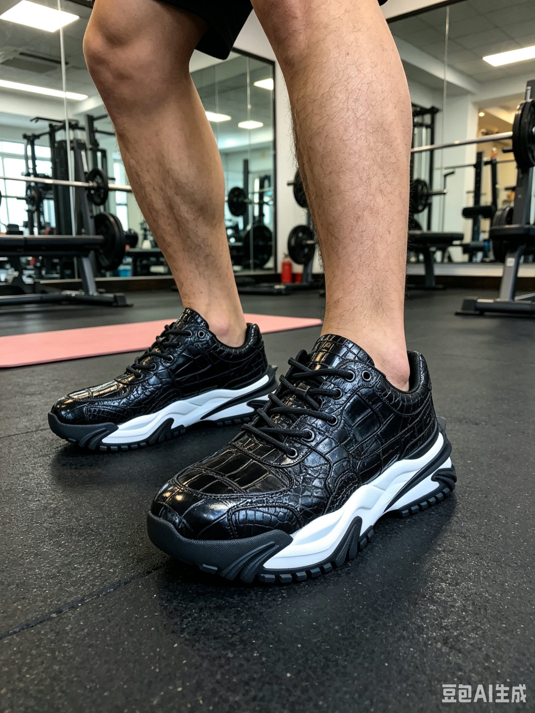 Crocodile Leather Tank Sole Sport Casual Sport Casual Shoes F068 photo 5