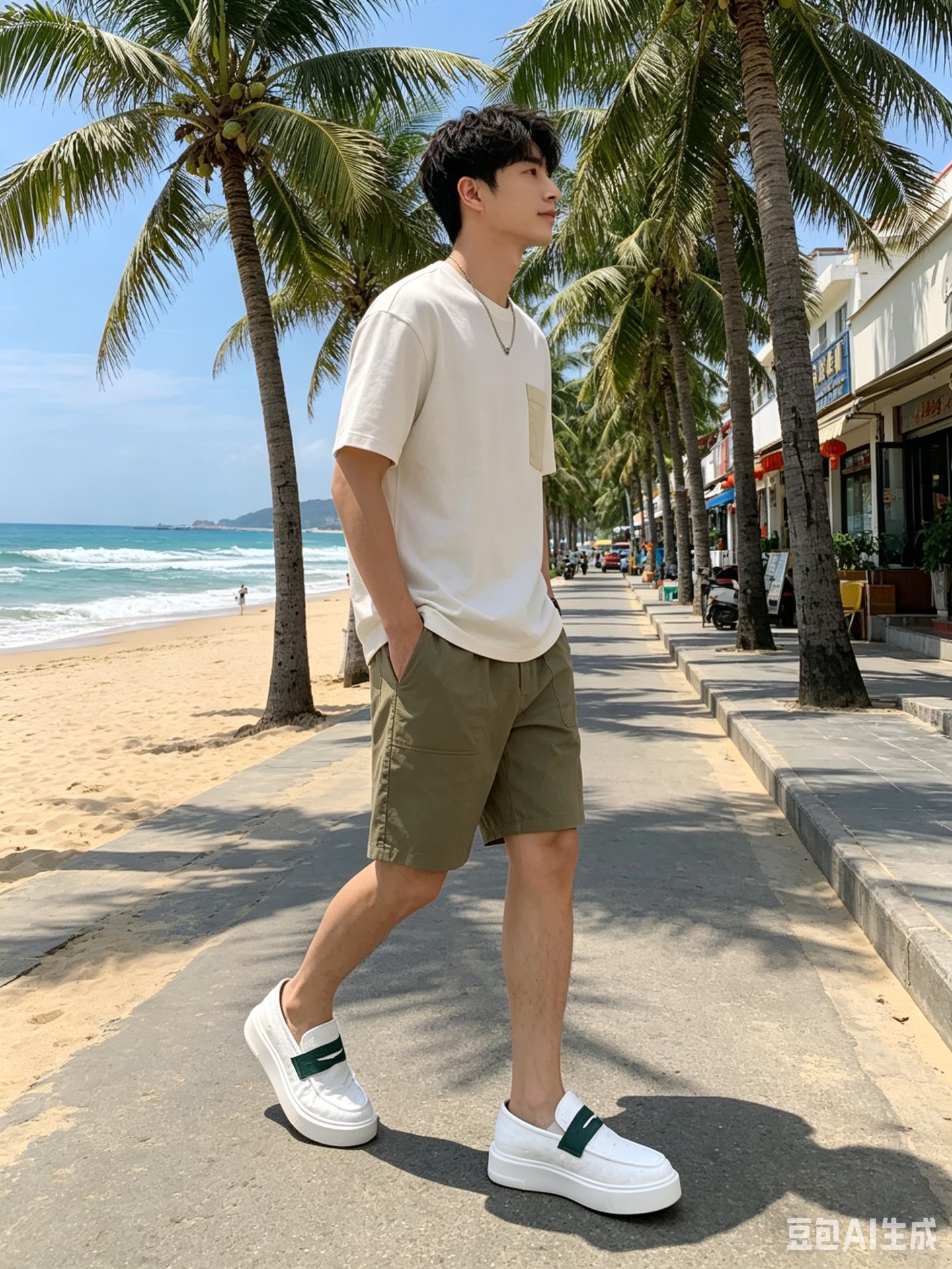 Ostrich Leather White Casual Shoes F073