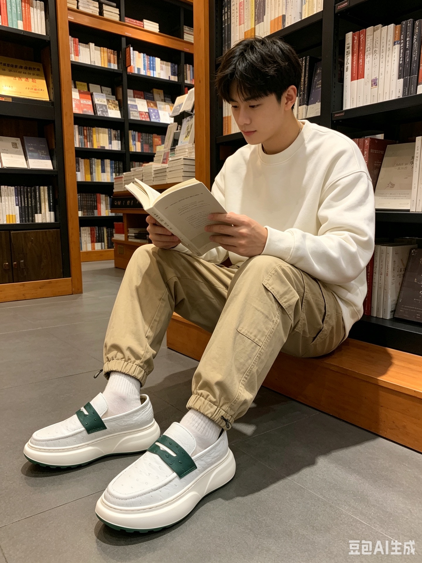 Ostrich Leather Spring-Summer Casual Shoes F075 photo 5