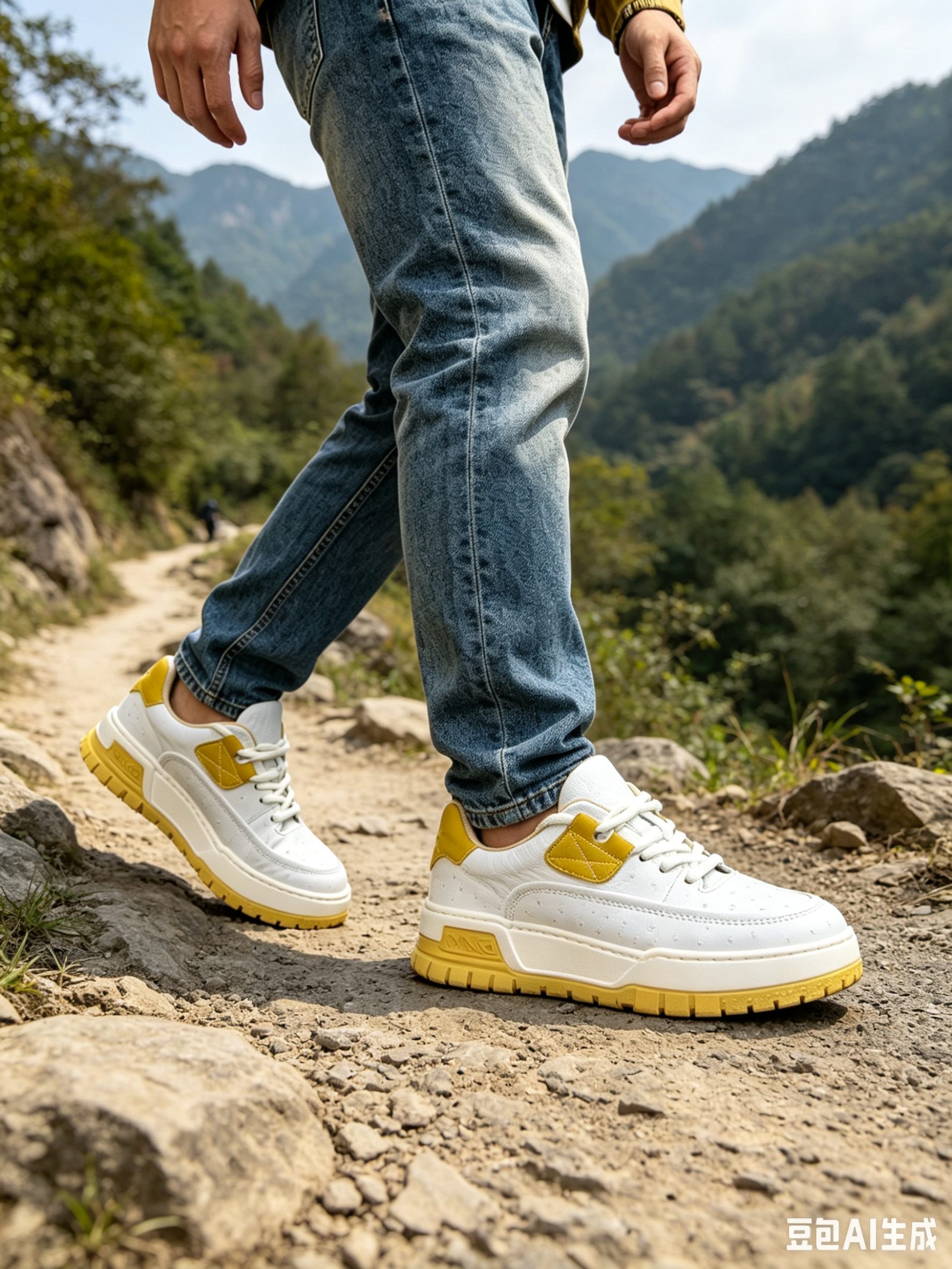 Ostrich Leather Low-Top Sneakers F077 photo 5
