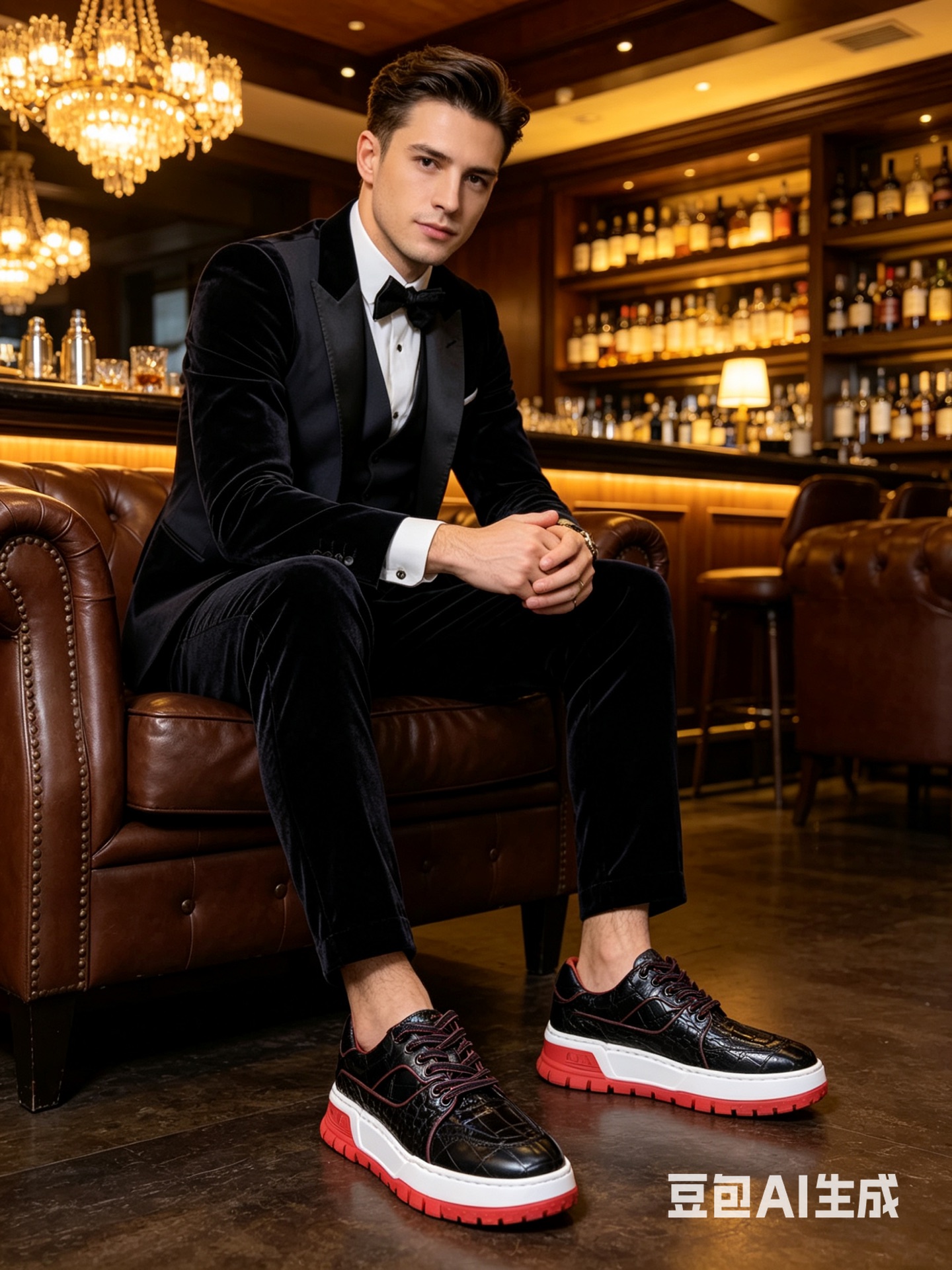 Crocodile Leather Low-Top Sneakers F085
