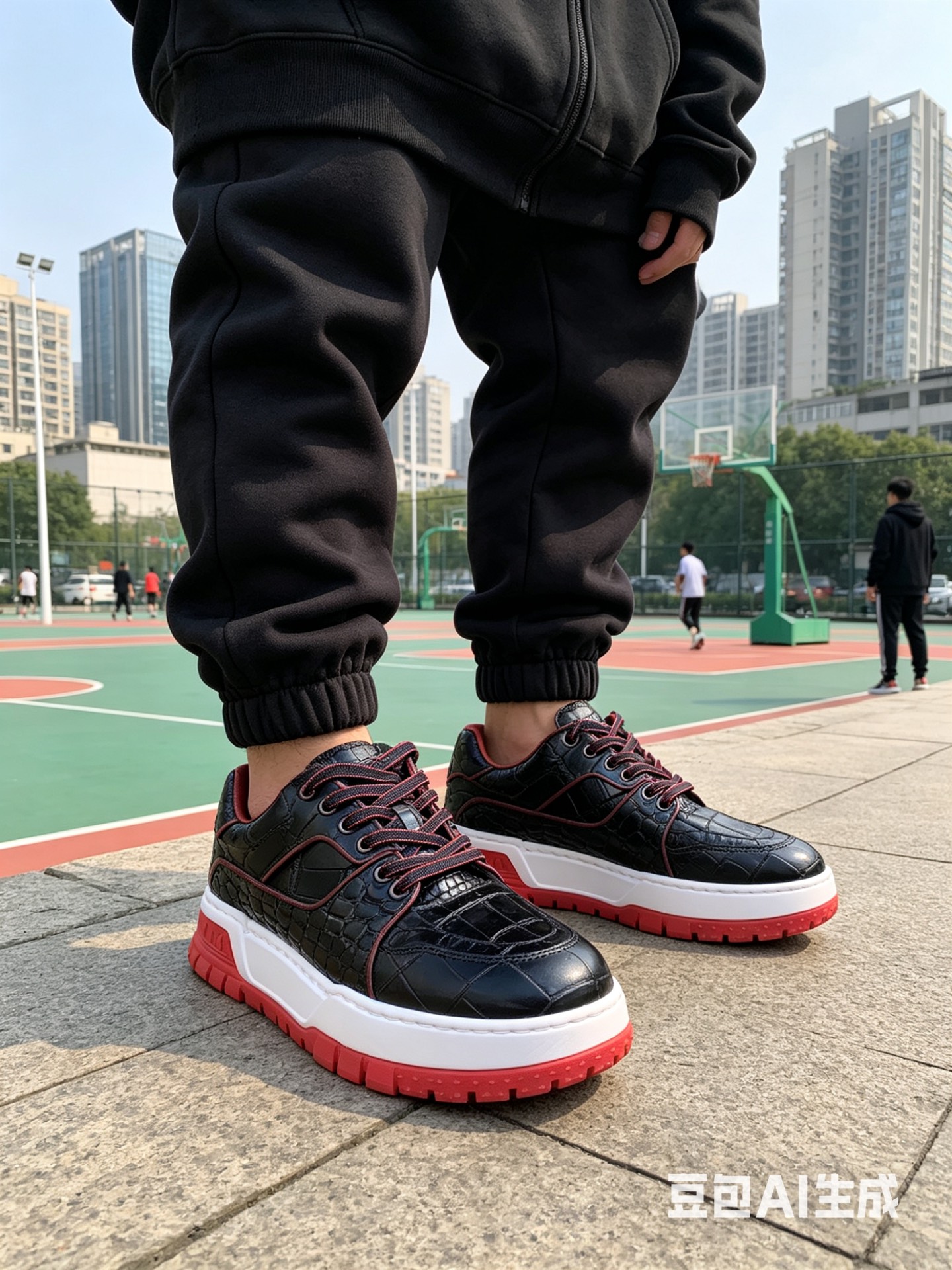 Crocodile Leather Low-Top Sneakers F085 photo 8
