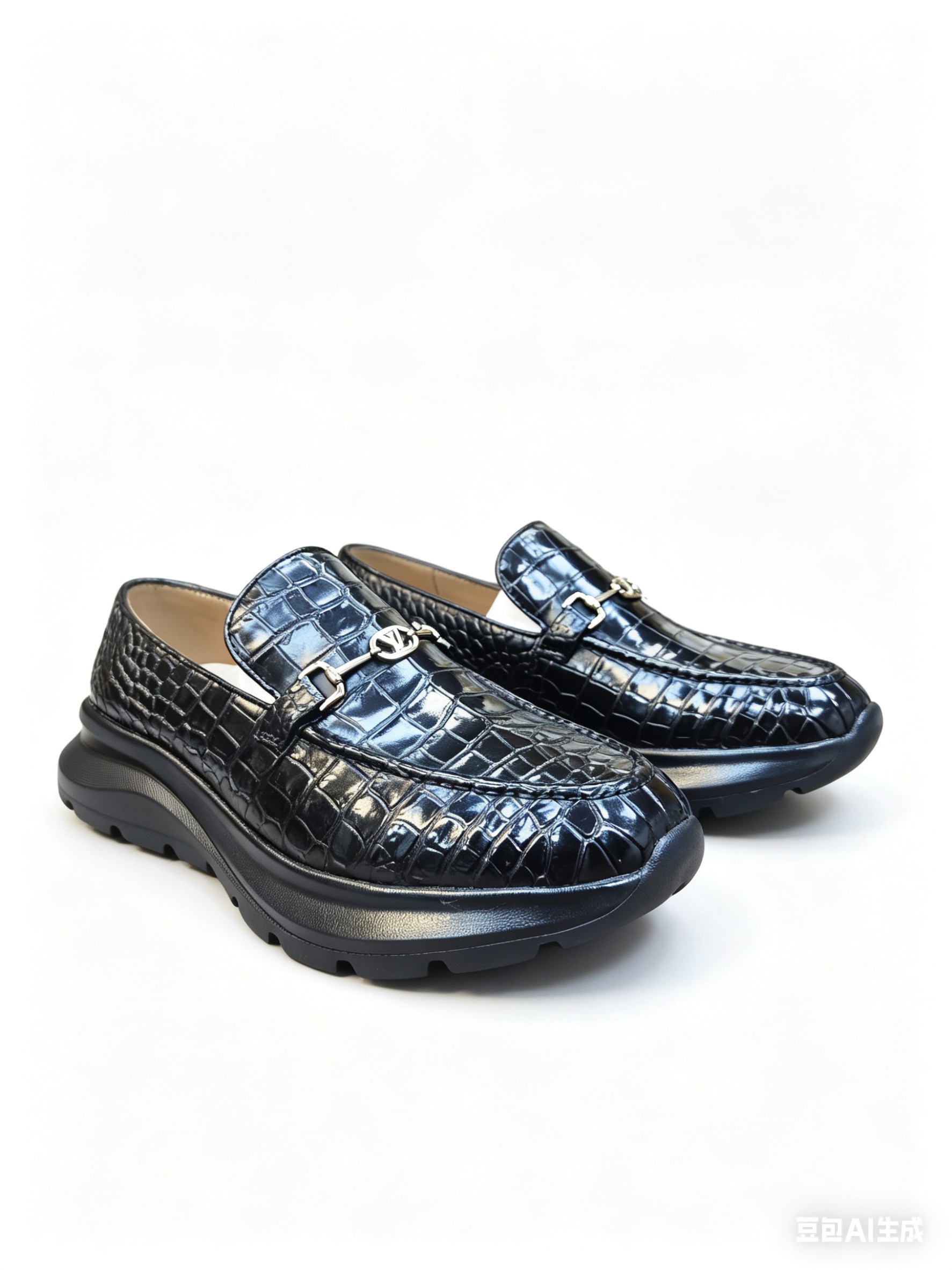 Crocodile Leather Loafers F086 photo 3