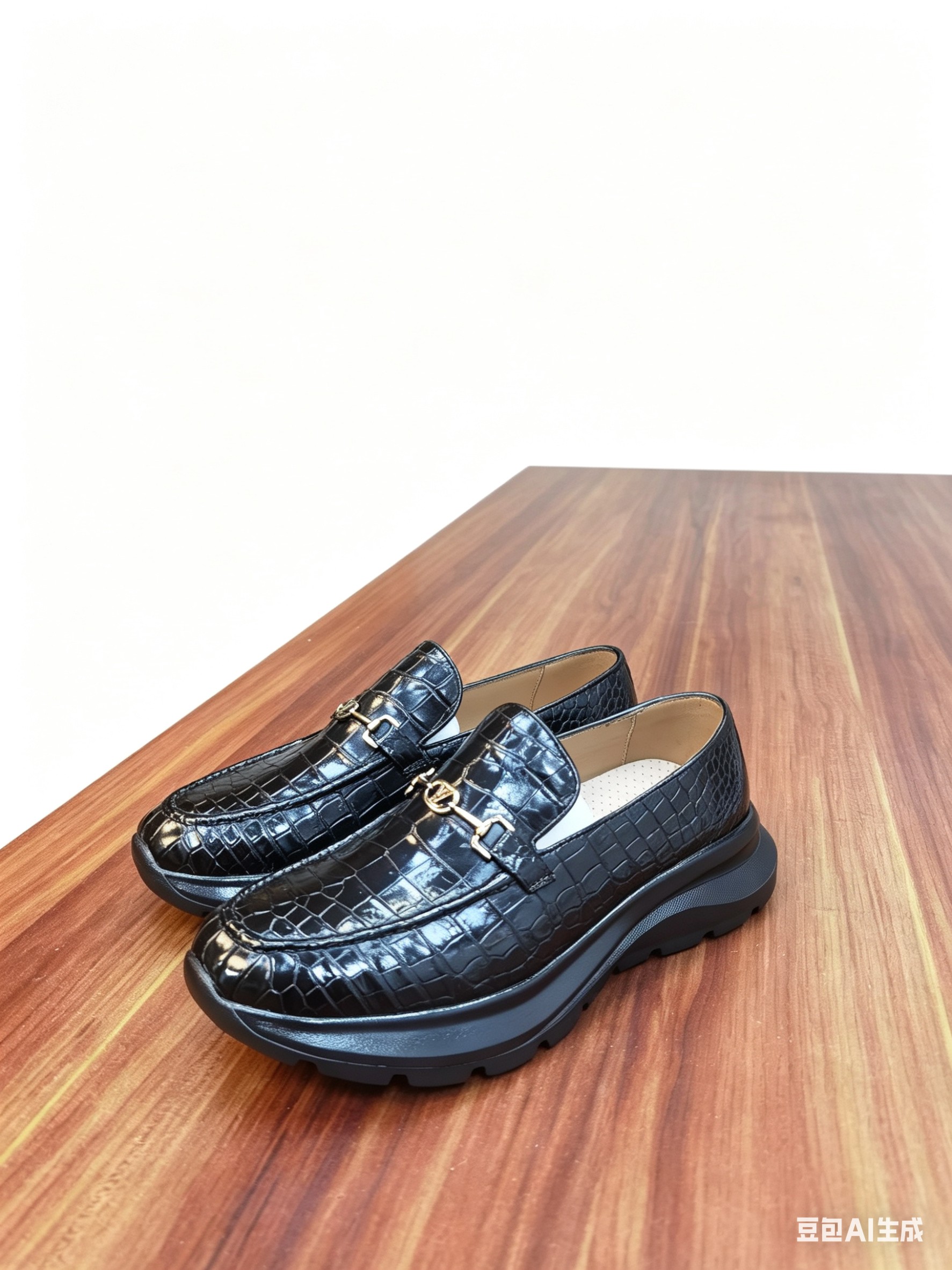 Crocodile Leather Loafers F086 photo 4