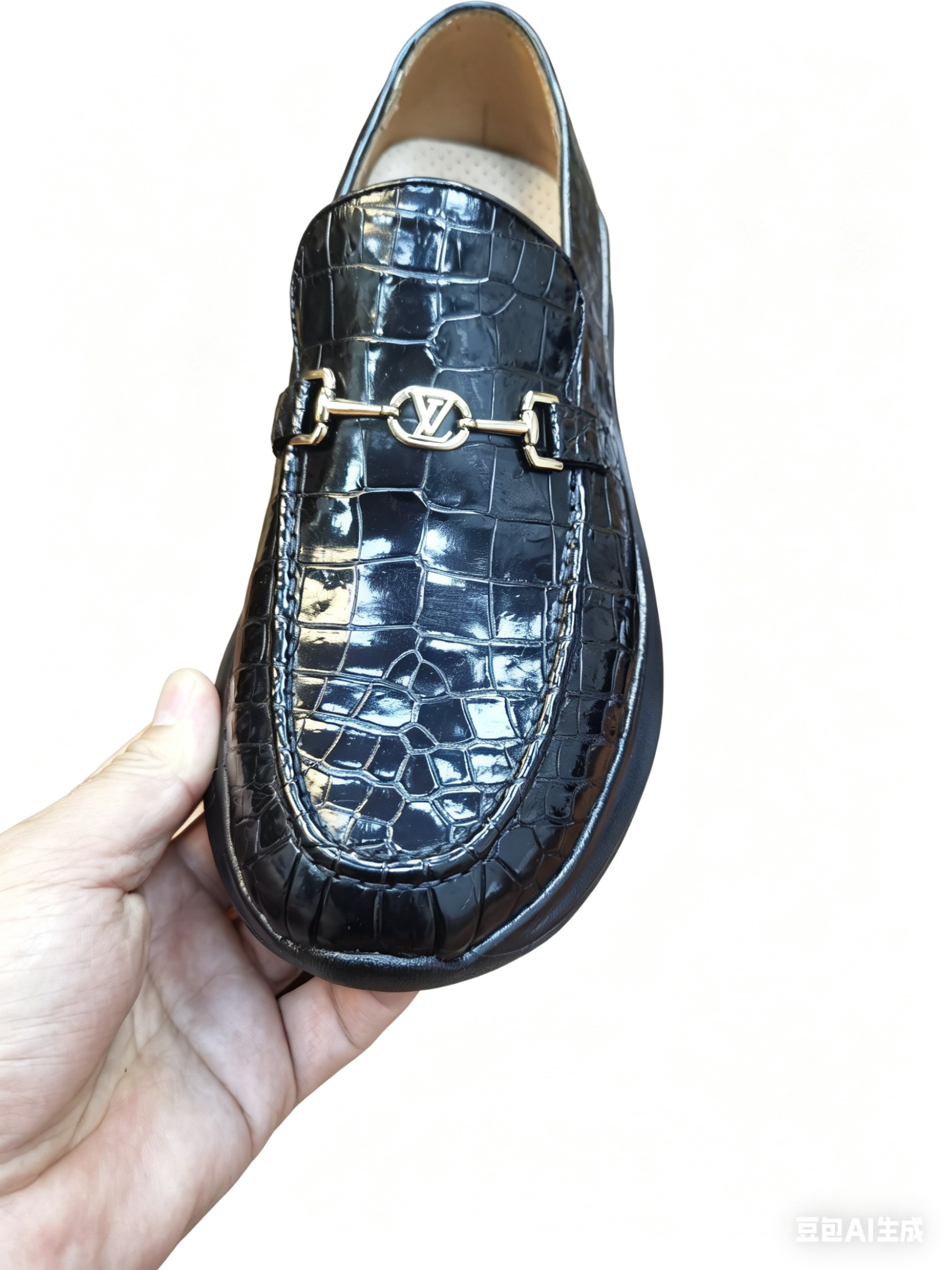 Crocodile Leather Loafers F086 photo 6