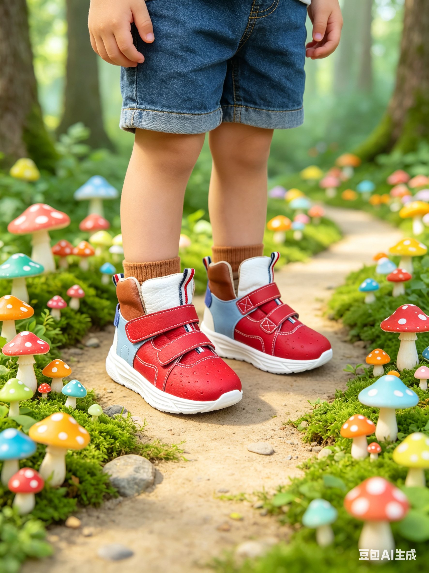 Ostrich Leather Kids Lightweight Breathable Casual Shoes F088 photo 4