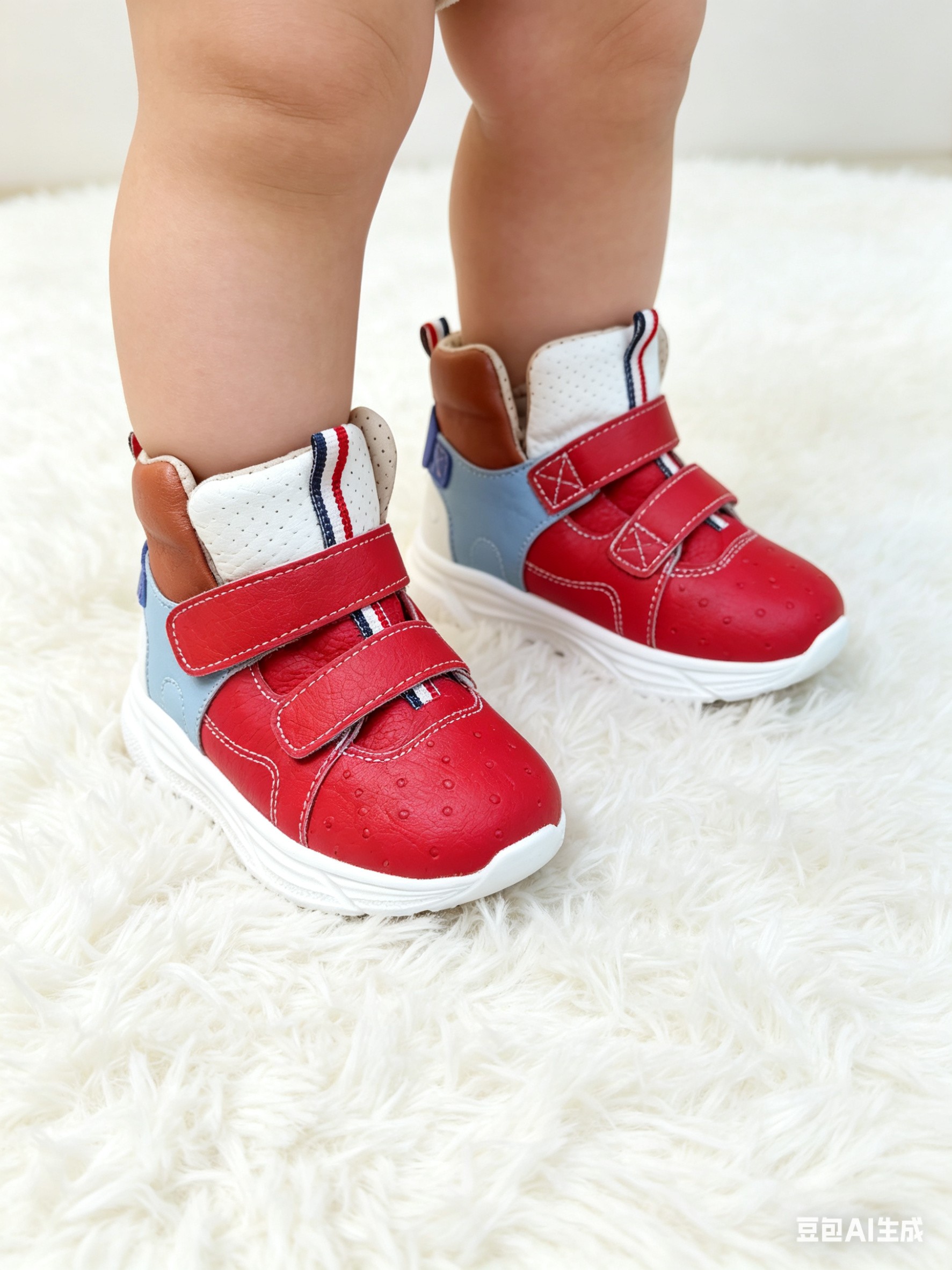 Ostrich Leather Kids Lightweight Breathable Casual Shoes F088 photo 5